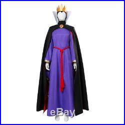 1937 Movie The Snow White Evil Queen Cosplay Costume with Crown Evil Queen Gown