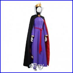 1937 Movie The Snow White Evil Queen Cosplay Costume with Crown Evil Queen Gown