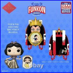 2021 FUNKON FUNKO POP SNOW WHITE With PIN + EVIL QUEEN BACKPACK CONFIRMED