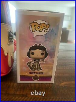 2021 FUNKON FUNKO POP SNOW WHITE With PIN + EVIL QUEEN BACKPACK Glow Loungefly