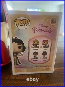 2021 FUNKON FUNKO POP SNOW WHITE With PIN + EVIL QUEEN BACKPACK Glow Loungefly