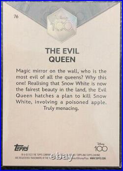 2023 Topps Chrome Disney 100 #76 The Evil Queen Snow White Gold Wave #/50 SP