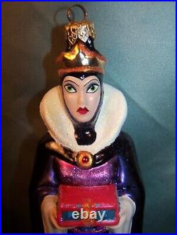 2 Vtg Christopher Radko Disney Snow White 7 Dwarfs EVIL QUEEN & THE HAG Ornament