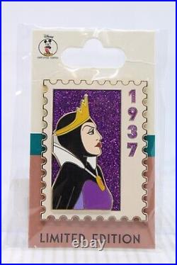 A4 Disney Cast DEC LE 250 Pin Postage Stamp 1937 Evil Queen Villain Snow White