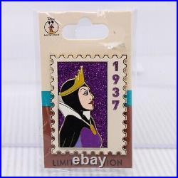 A4 Disney Cast DEC LE 250 Pin Postage Stamp 1937 Evil Queen Villain Snow White
