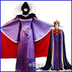 Adult Snow White Evil Queen Luxury Dress Women Halloween Gown Cosplay Costume F