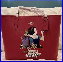 COACH X DISNEY City Tote Snow White and Evil Queen with Signature Canvas Lining