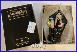 Christopher Radko Snow White Evil Queen As Hag Glass Ornament in Box