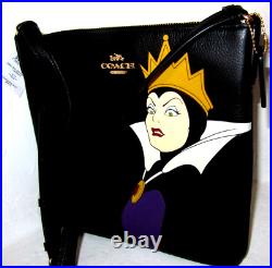 Coach CC154 Disney X Coach Rowan File Bag Leather With Evil Queen Motif NWT $350