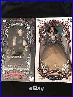 D23 Expo Disney Store Exclusive Snow White & Evil Queen Old Hag 17 Doll Set