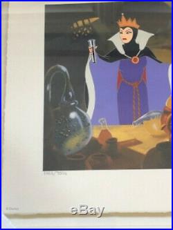 DISNEY Evil Queen Snow White Limited Ed Framed Art Serigraph C. O. A. 1483/7500