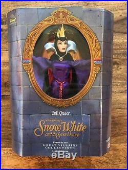 DISNEY Great Villians Collection EVIL QUEEN Doll 12 Snow White 1998 Unopened