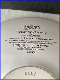 DISNEY Reflections Of Revenge Evil Queen CHARGER PLATE Snow White Hag LE 500