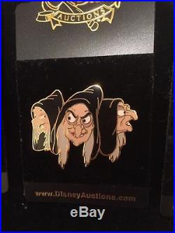 Disney Auctions Character Profile Pin set Snow White Evil Queen Malifecent LE
