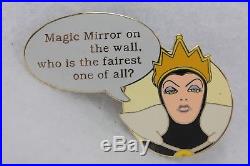 Disney Auctions LE 100 Pin 30715 Snow White Evil Queen Quote Magic Mirror
