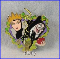 Disney Auctions LE 100 Pin Transformation Evil Queen Old Hag Snow White Apple