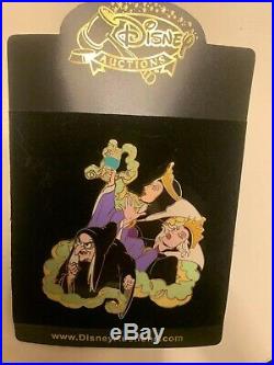Disney Auctions LE 100 Pin Transformation Evil Queen Old Hag Snow White Jumbo