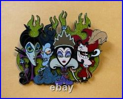Disney Big Head Villain Roundup Maleficent, Evil Queen, Hades, Hook Jumbo LE Pin