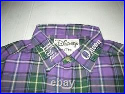 Disney Cakeworthy Women's Evil Queen Snow White Flannel Button Up Shirt Sz XL
