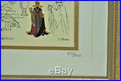 Disney Collector 1999 Snow White Evil Queen Framed Pin Set And Model Sheet