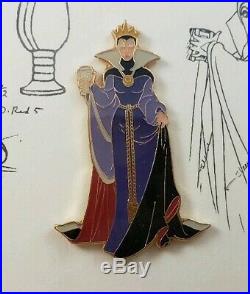 Disney Collector 1999 Snow White Evil Queen Framed Pin Set And Model Sheet