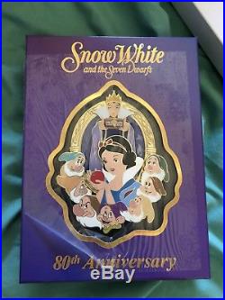 Disney D23 WDI MOG Snow White Dwarves Evil Queen Hag 80th Super Jumbo Pin LE 200