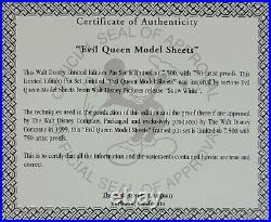 Disney Evil Queen Model Sheet Pin Collector Set