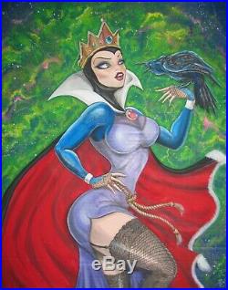 Disney Evil Queen Unique Painting Hand Painted Snow White Princess Art Gallery