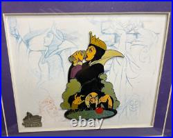 Disney Framed Collector Pin Set Snow White EVIL QUEEN & HAG 2001 LE Animation
