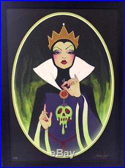 Disney Framed Giclee Evil Most Fair Leilani Joy Evil Queen Snow White Signed Art