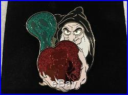 Disney HTF Snow White evil queen Old Hag Poison Apple pin LE 350