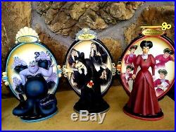 Disney Legendary Villains, Evil Queen, Old Witch, Cruella, Ursula, Maleficent, Tremain