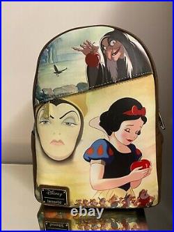 Disney Loungefly Mini Backpack Snow White Evil Queen Seven Dwarfs! New! Xmas