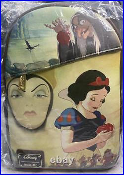 Disney Loungefly Mini Backpack Snow White Seven Dwarfs Evil Queen New NWT