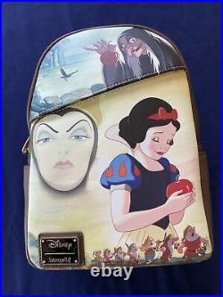Disney Loungefly Mini Pink Ala Mode Backpack Snow White 7 Dwarfs Evil Queen NWT