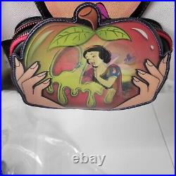 Disney Loungefly Villians Backpack Evil Queen Snow White Mini Holographic Wallet