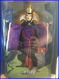 Disney Mattel Evil Queen Snow White And Cruella De VIL Lot Of 2 Dolls Nib