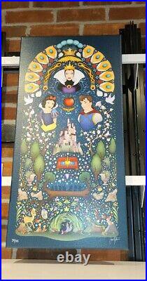 Disney Parks Jason Ratner LE Canvas Wrap Snow White Seven Dwarfs Evil Queen