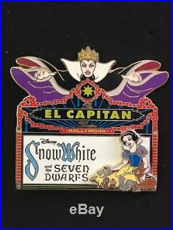 Disney Pin DSF DSSH Snow White Seven Dwarfs Evil Queen El Capitan Marquee Sign