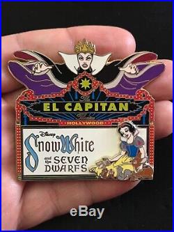 Disney Pin DSF DSSH Snow White Seven Dwarfs Evil Queen El Capitan Marquee Sign