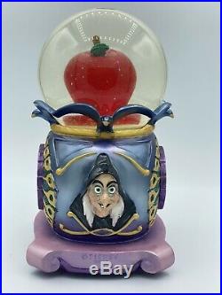 Disney RARE Snow White Evil Queen LIGHT UP Poison Apple Snow Globe BEST PRICE