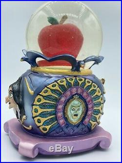 Disney RARE Snow White Evil Queen LIGHT UP Poison Apple Snow Globe BEST PRICE