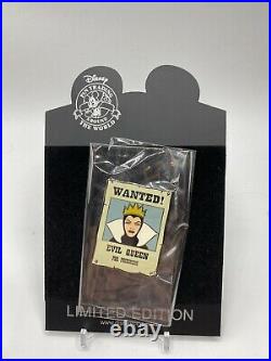 Disney Shopping Store Evil Queen Wanted! LE 250 Pin Snow White Old Hag