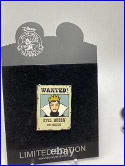 Disney Shopping Store Evil Queen Wanted! LE 250 Pin Snow White Old Hag