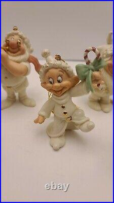 Disney ShowcaseLenoxPorcelain Snow White's Seven Dwarfs Christmas Ornaments