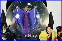 Disney Snow Globe Villains Evil Queen Snow White Maleficent Krewella Plays Tune