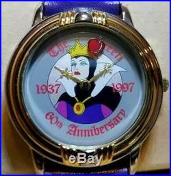 Disney Snow White Evil Queen 60 Anniversary Cast Member Watch 1997 LE 200 MIB