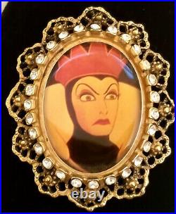 Disney Snow White Evil Queen Cameo Pin Brooch Crystals Rhinestones Rare
