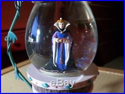Disney Snow White Evil Queen Hanging Ornament Snow Globe with Stand