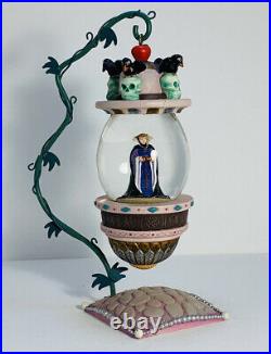 Disney Snow White Evil Queen Hanging Snow Globe Pre-owned with Stand